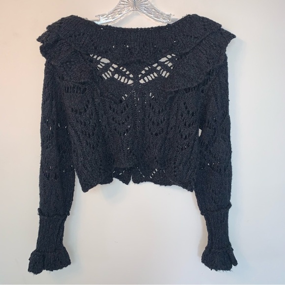 Free People Avery Cardigan Black XS - Picture 8 of 13